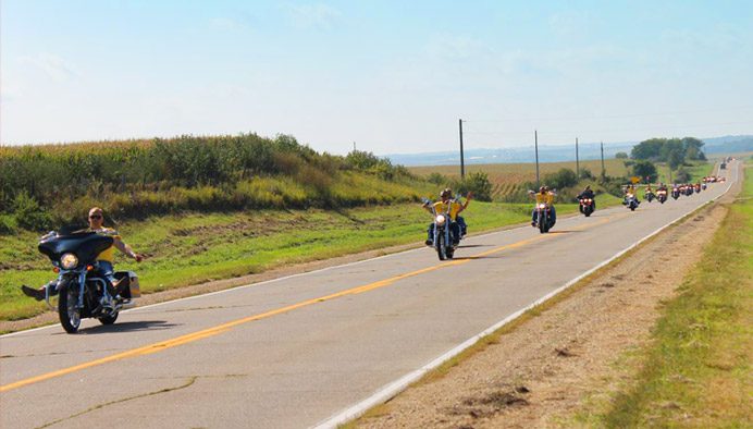 Riders gathered at the 2014 Research For The Kids poker run